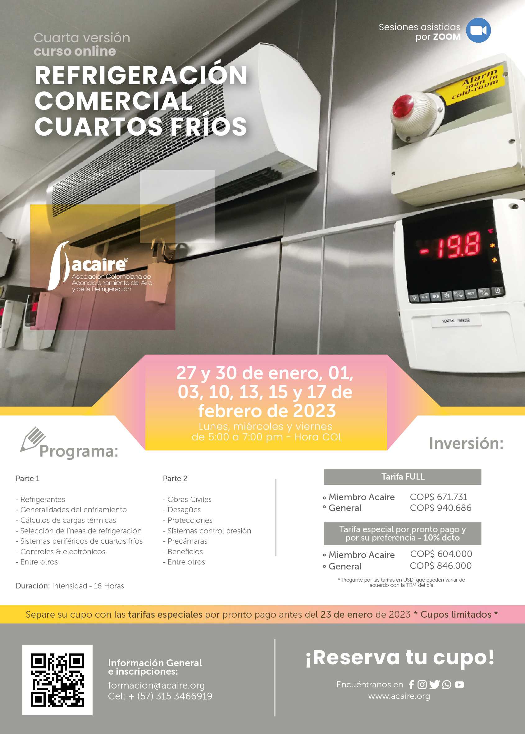 1. ENERO 2023 - CURSO ONLINE REFRIGERACIÓN COMERCIAL CUARTOS FRÍOS