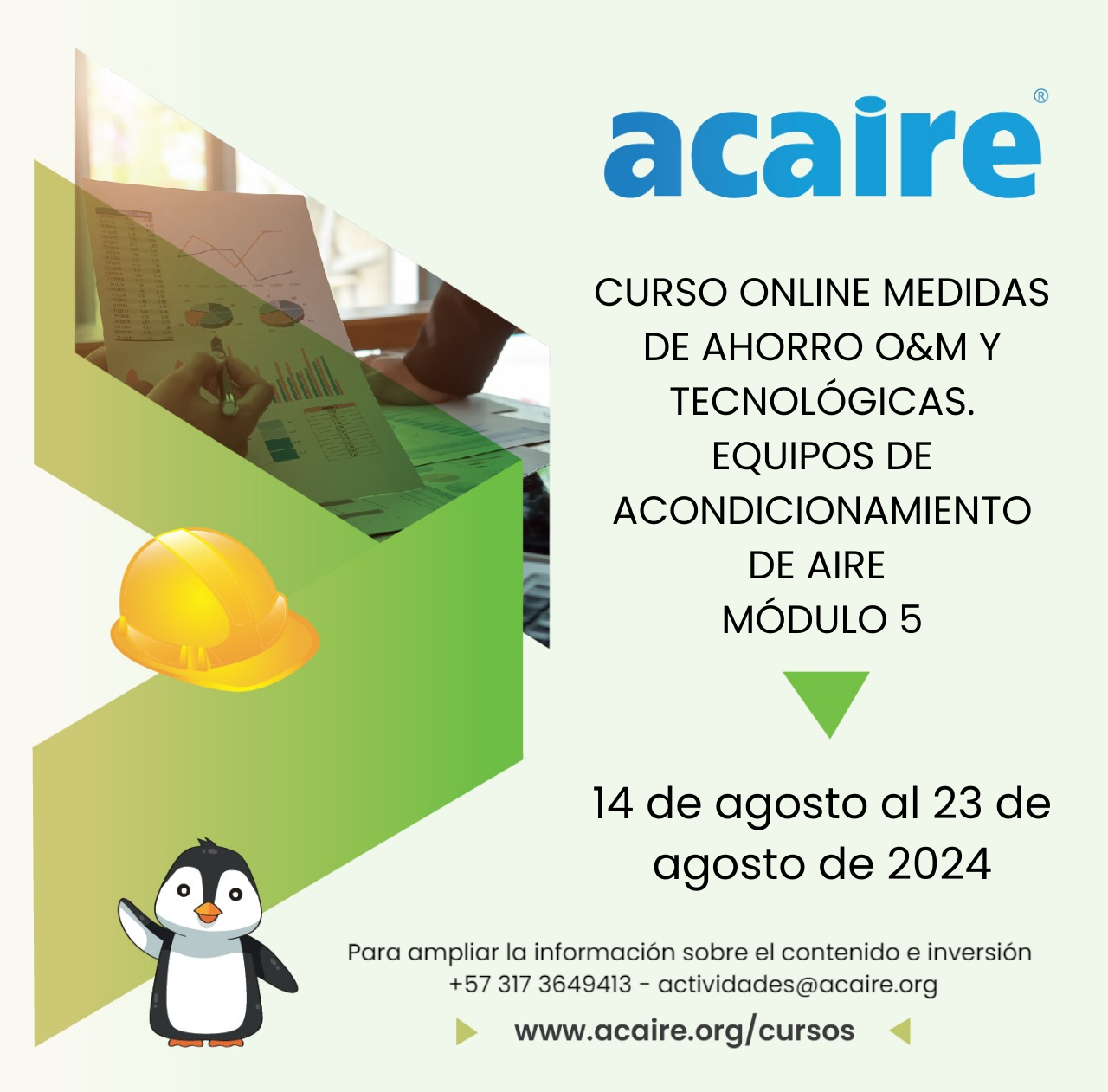 AGOSTO: CURSO ONLINE MEDIDAS DE AHORRO O&amp;M Y TECNOLÓGICAS. EQUIPOS DE ACONDICIONAMIENTO DE AIRE 